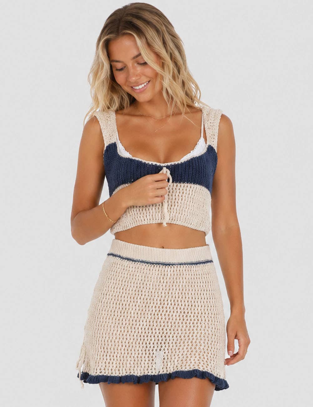Knit crochet Top or Skirt