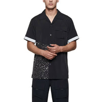 Men's Reflective Tape Shirt In Black