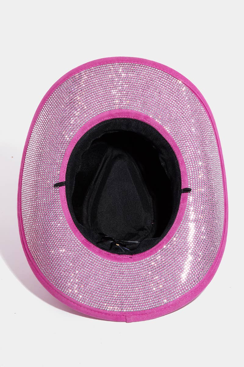 Studded Rhinestone Brim Cowboy Hat