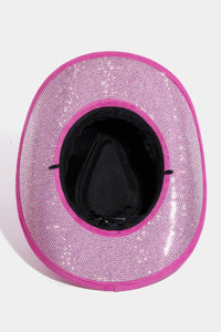 Studded Rhinestone Brim Cowboy Hat