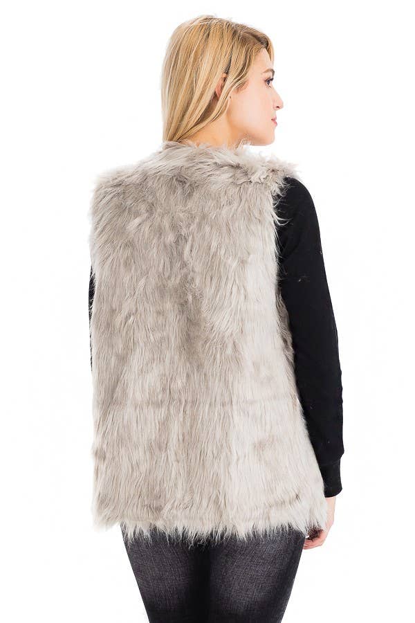 Angora Fur Vest with Hook