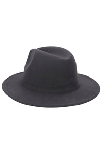 Solid Plain Standard Brim Felt Rancher Hat