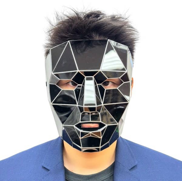 Black Polygonal Boss Mirror Mask