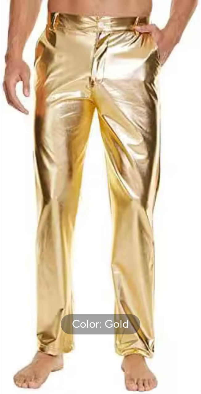 Metallic Mens Pants