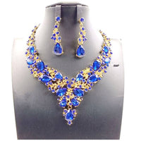 Vine Rhinestone Necklace Set