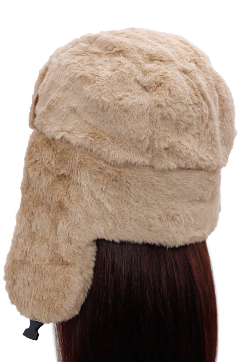 Fluffy Faux Fur Bomber Trapper Hat