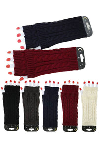 Cable Knitted Fingerless Arm Warmer Sleeve