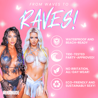 Talladega Trippin' Super Holographic Checkered X Nipple Cover Pasties