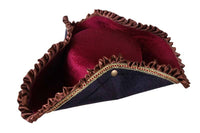 Velvet Burgundy Pirate Hat
