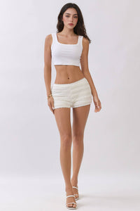 STRETCH FRILL LACE SHORTS