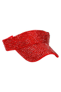 Rhinestone Velcro Back Visor