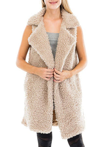 Satin Lined Faux Fur Vest