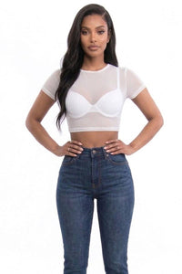 Mesh Sheer Crop Top