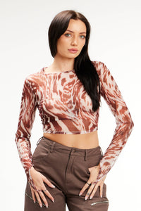 Sheer Long Sleeve Top