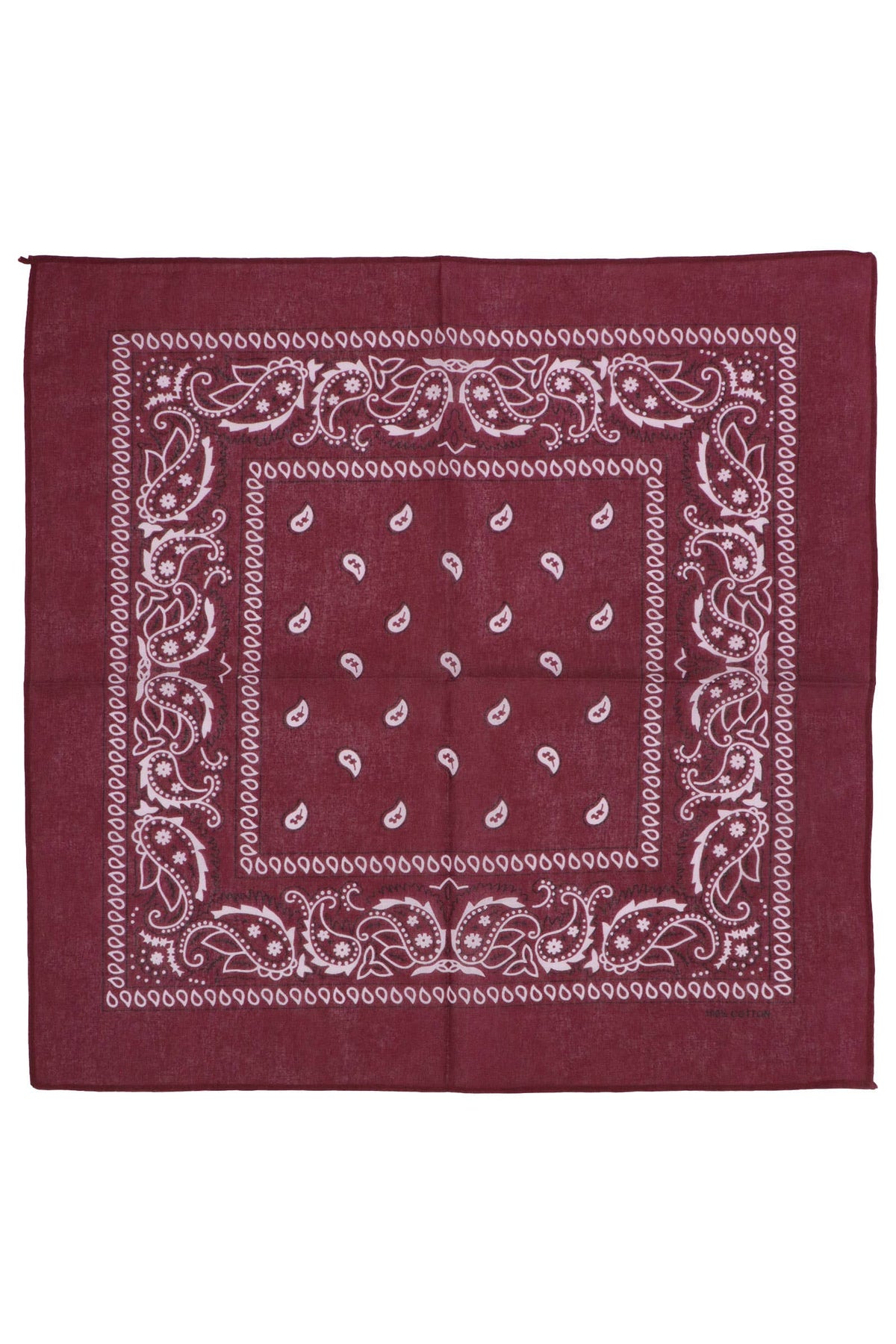 Classic Paisley Print Square Cotton Bandana