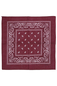 Classic Paisley Print Square Cotton Bandana