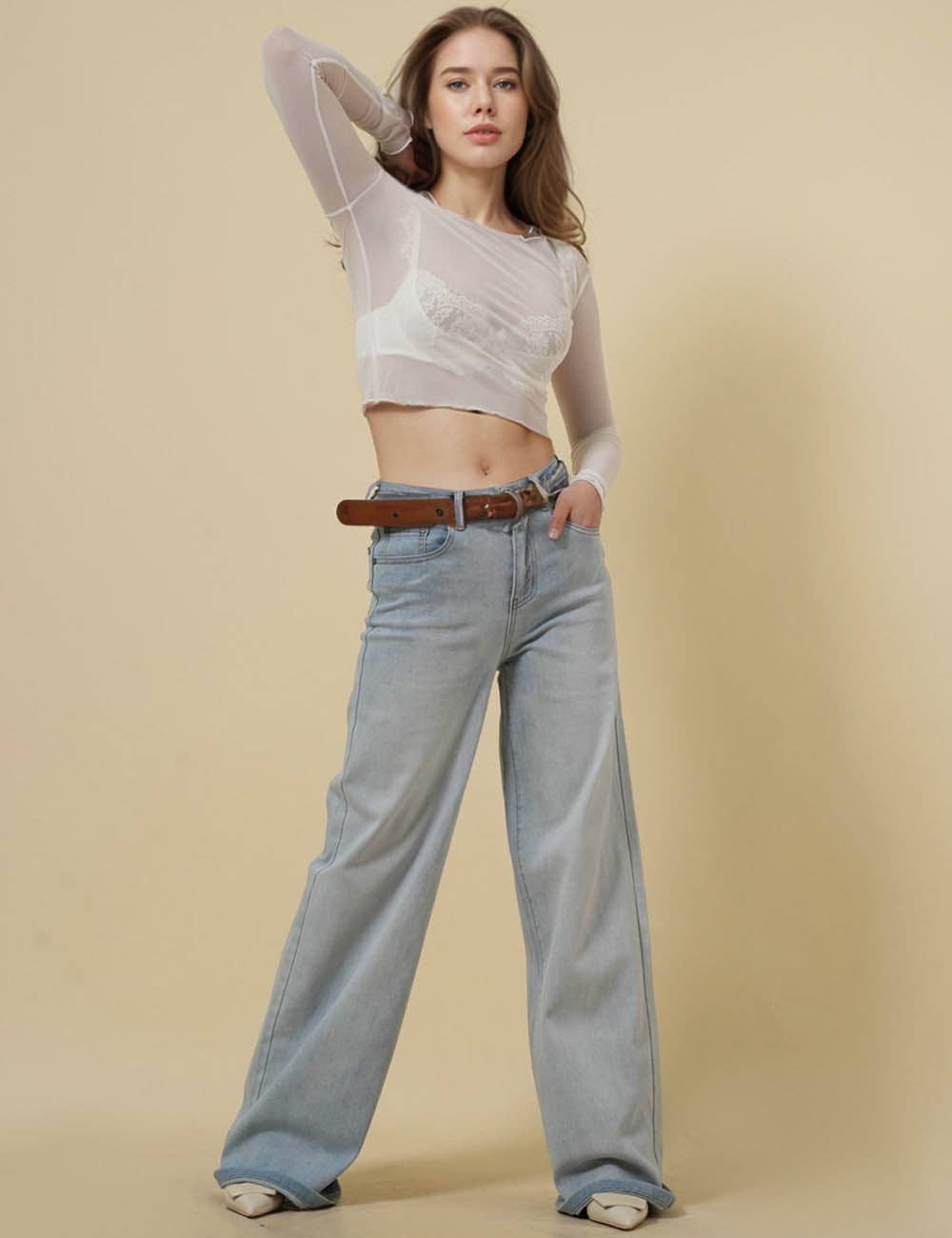 Sheer Mesh Crop Top