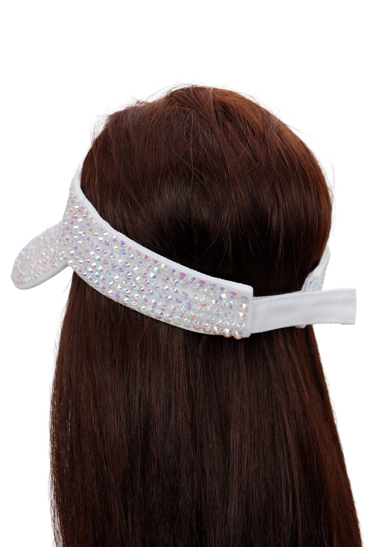 Rhinestone Velcro Back Visor