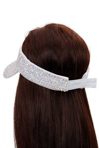 Rhinestone Velcro Back Visor