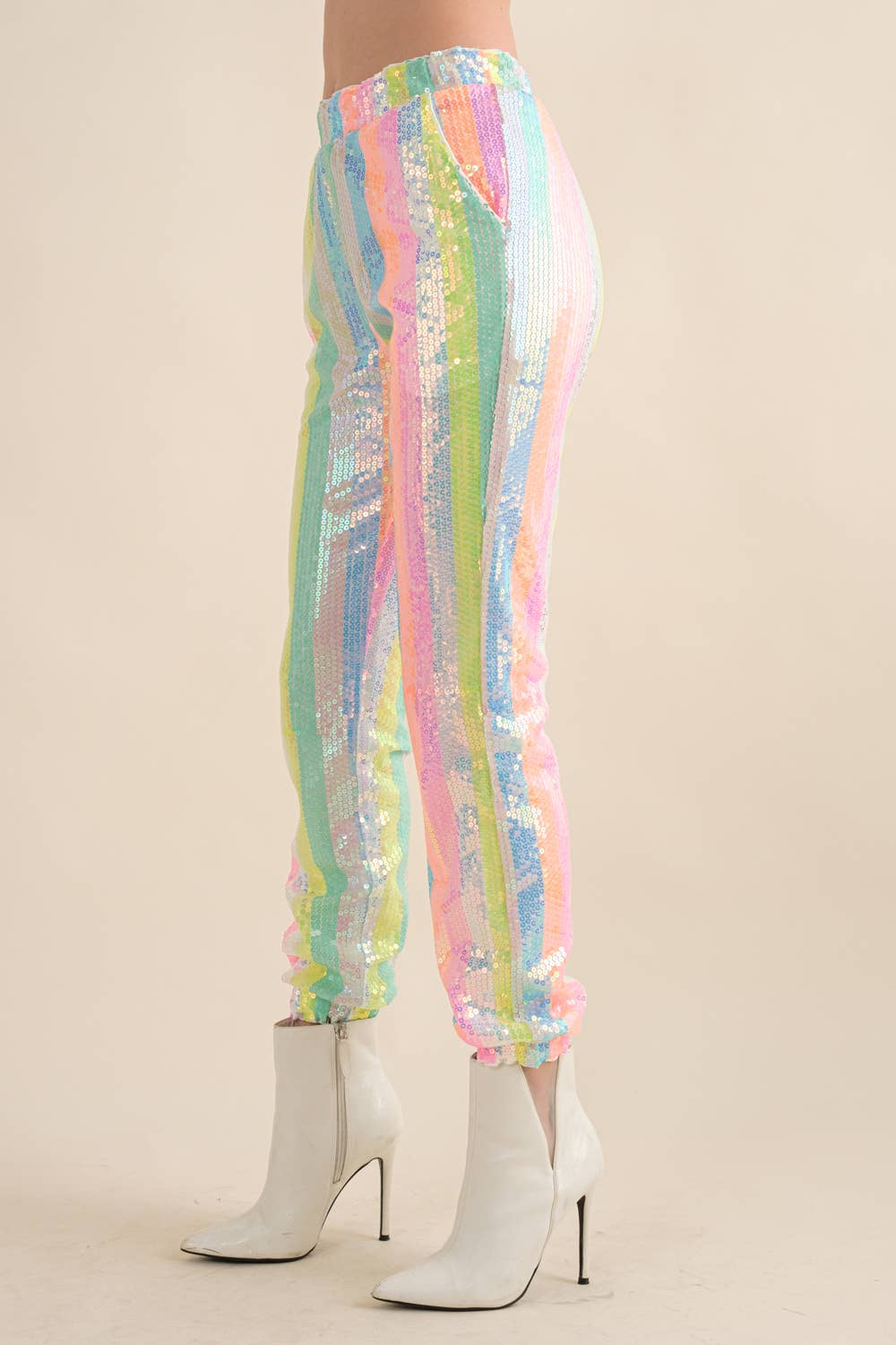 Rainbow Sequin Pants