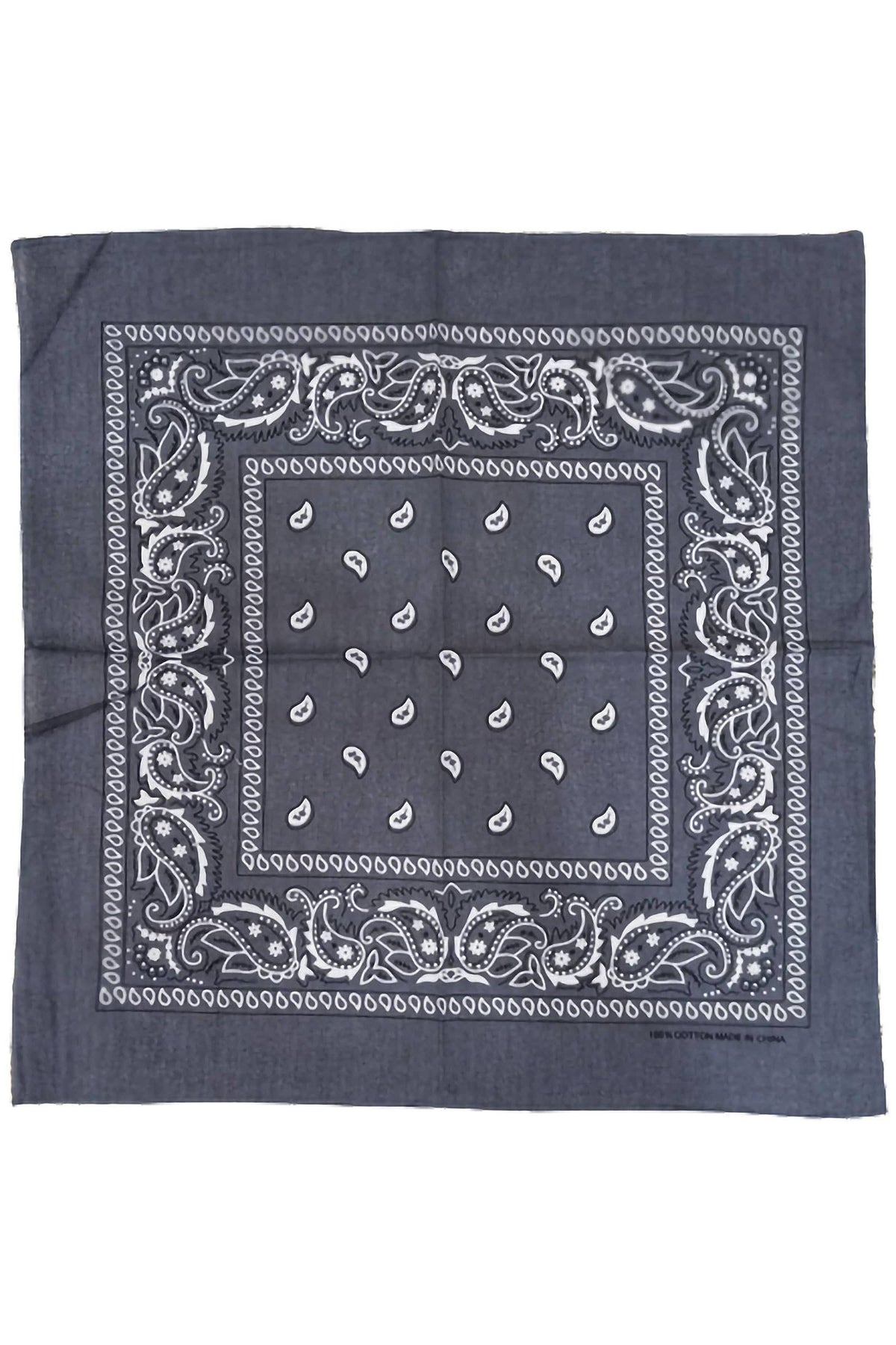 Classic Paisley Print Square Cotton Bandana