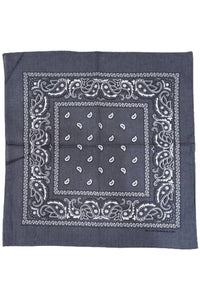Classic Paisley Print Square Cotton Bandana