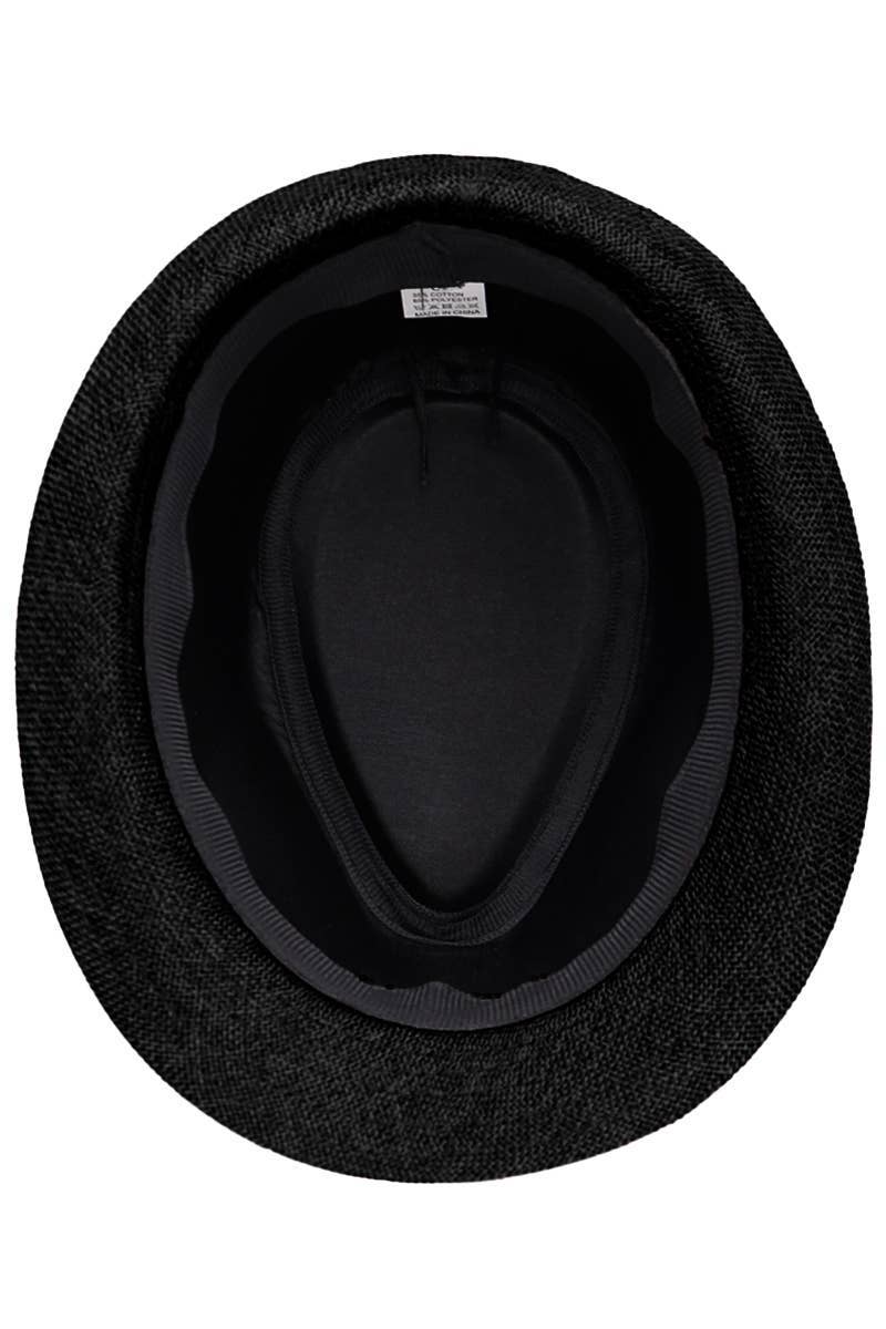 Open Weave Light Weight Flax Fabric Fedora