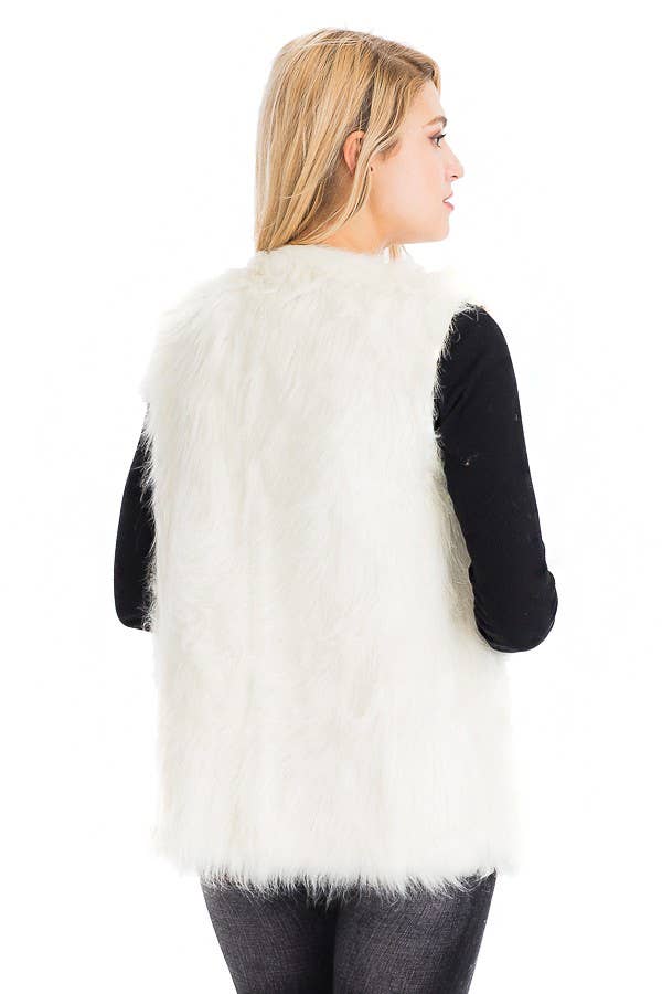 Angora Fur Vest with Hook