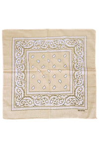 Classic Paisley Print Square Cotton Bandana