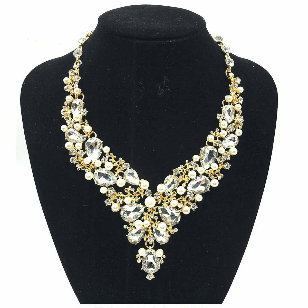 Vine Rhinestone Necklace Set