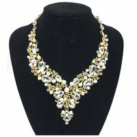 Vine Rhinestone Necklace Set