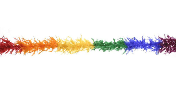 Feather Boa - Lightweight - Rainbow Sectional