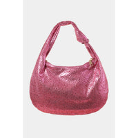 Rhinestone Studded Hobo Bag