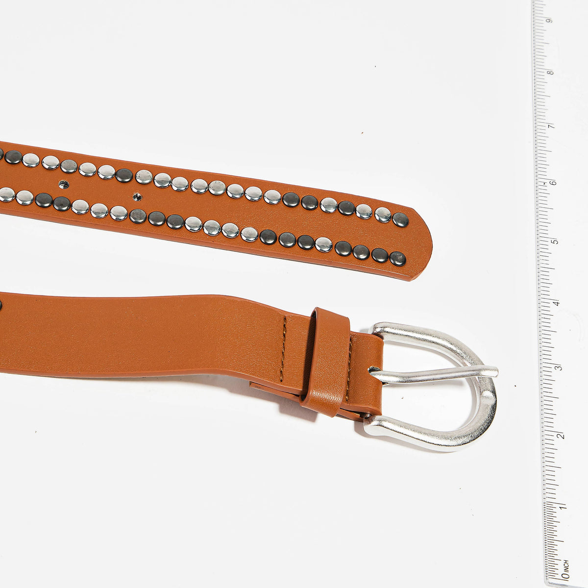 Vegan Leather Studded Fashion Belt