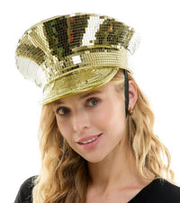 Gold Mirror Captain Hat