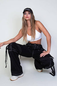 Stitched Twill Cargo Pants