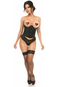 Black Satin Underbust Corset