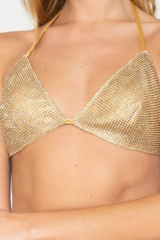 Rhinestone bikini top