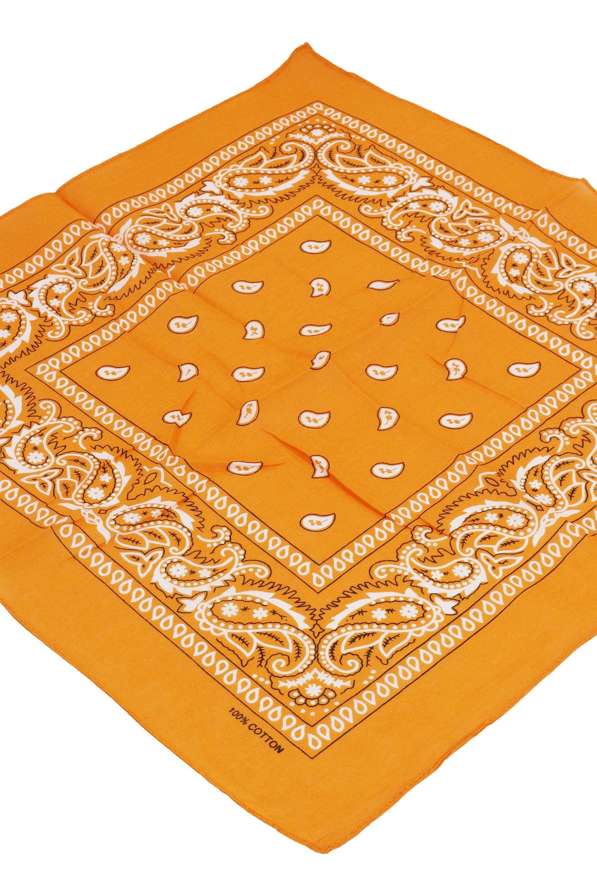 Classic Paisley Print Square Cotton Bandana