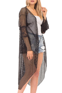 Fishnet Lace Kimono
