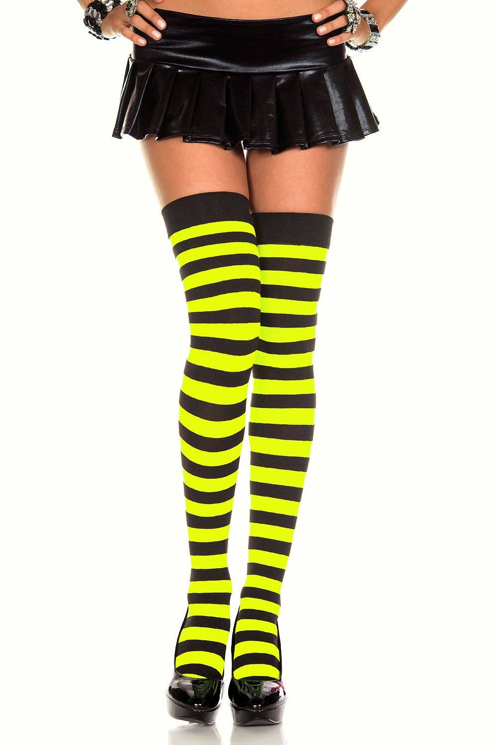 Wide Striped Thigh Hi