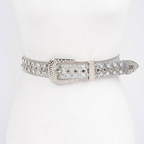 Rhinestone Multi Metal Glitter Belt