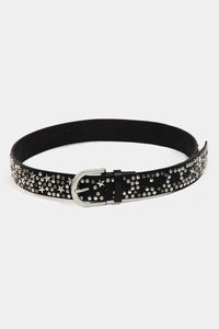 Metallic Stars And Stud Vegan Leather Belt