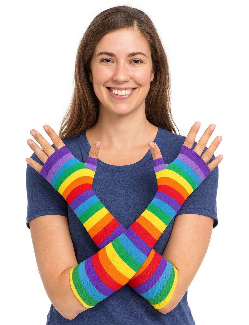 Rainbow Long Gloves