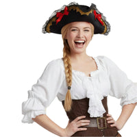 Lace Pirate  Costume Hat