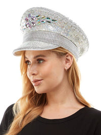 Silver Gems Light-Up Captain Hat