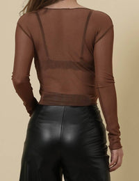 Sheer Mesh Crop Top