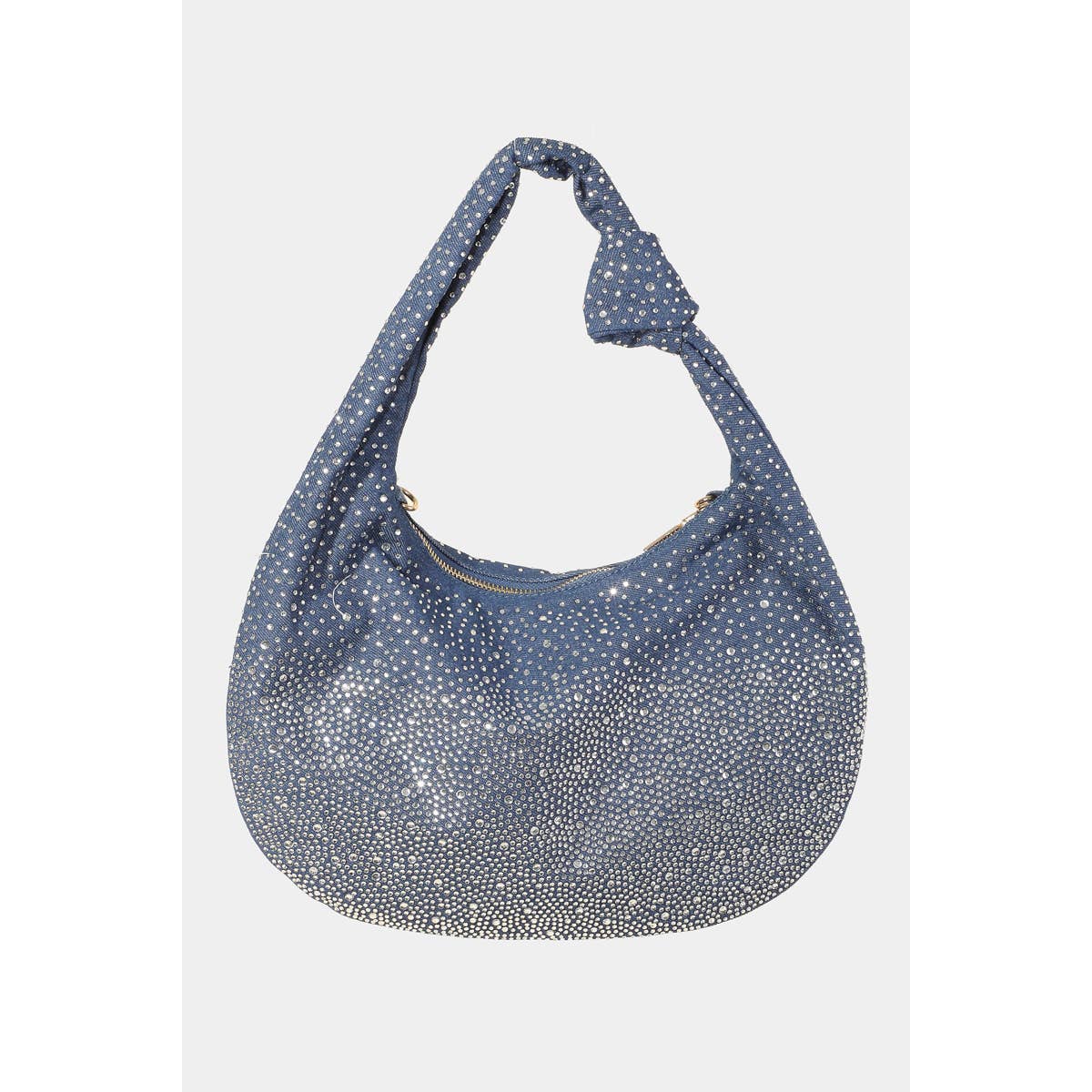 Rhinestone Studded Hobo Bag