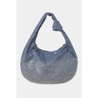 Rhinestone Studded Hobo Bag