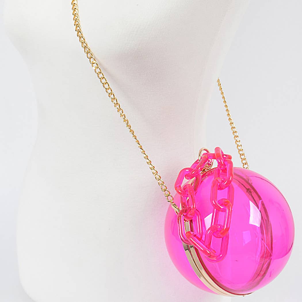 Round Clear Plastic W/Link Plastic Handle